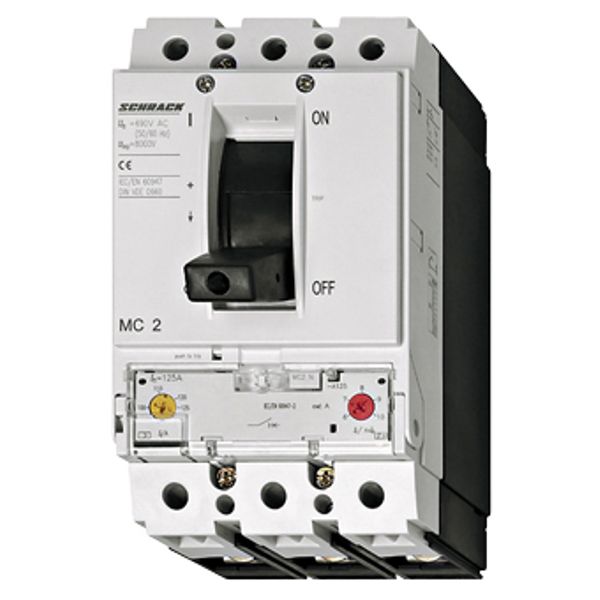 Moulded Case Circuit Breaker Type M, 3-pole, 25kA, 125A image 1