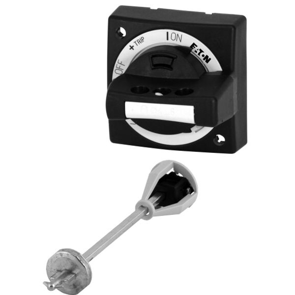 Door coupling handle, black, for PKE image 1
