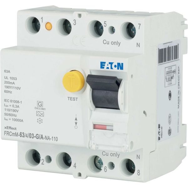 Residual current circuit breaker (RCCB), 63A, 4p, 300mA, type G/A image 9