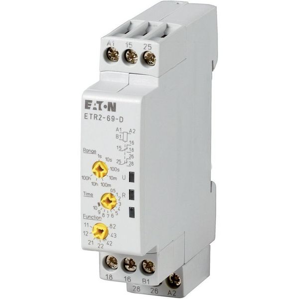 Timing relay, 2W, 0.05s-100h, multi-function, 12-240VAC 50/60Hz, 12-240VDC image 4