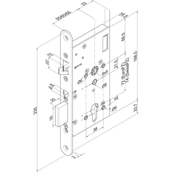 High-security lock with external control 509X702PZ image 1