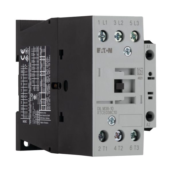 Contactor, 3 pole, 380 V 400 V 18.5 kW, 1 N/O, RDC 60: 48 - 60 V DC, DC operation, Screw terminals image 11