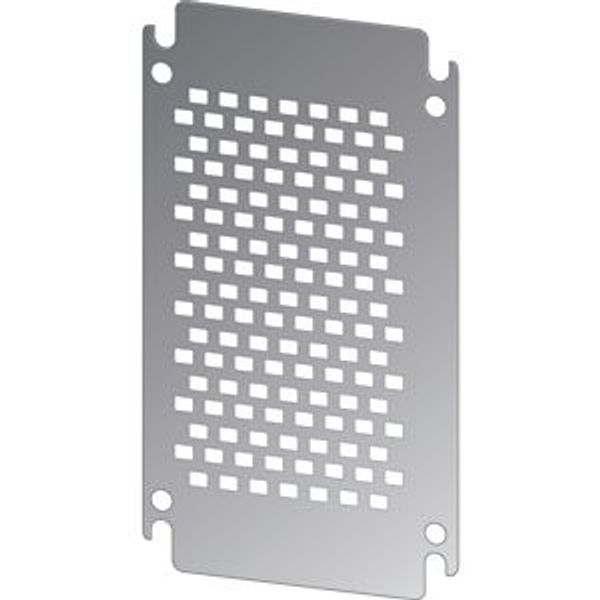 Mounting plate, perforated, galvanized, for HxW=500x400mm image 2