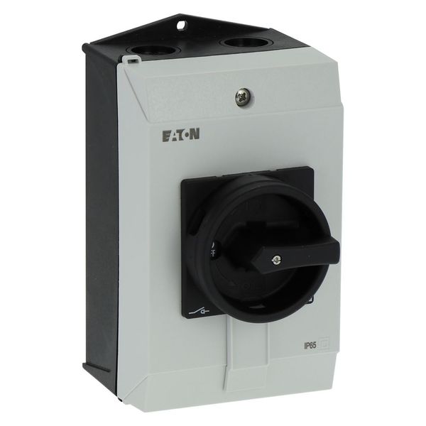 Main switch, P1, 40 A, surface mounting, 3 pole + N, STOP function, With black rotary handle and locking ring, Lockable in the 0 (Off) position, hard image 9