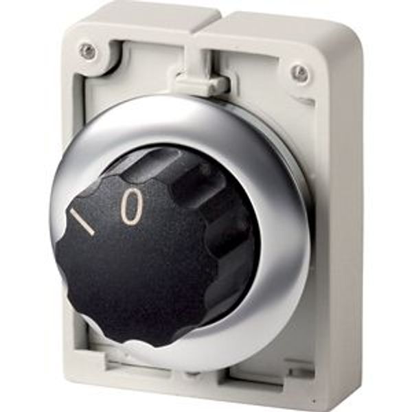 Changeover switch, RMQ-Titan, with rotary head, momentary, 2 positions, inscribed, Front ring stainless steel image 2