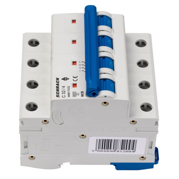 Miniature Circuit Breaker (MCB) AMPARO 6kA, C 32A, 4-pole image 1