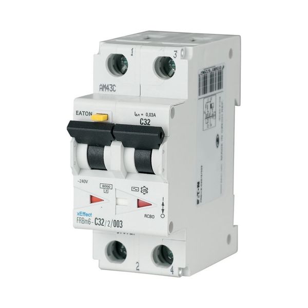 RCD/MCB combination, 13 A, 100 mA, MCB trip characteristic: B, 2p, RCD trip characteristic: A image 2