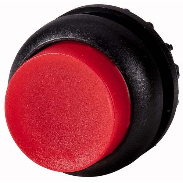 Illuminated pushbutton actuator, RMQ-Titan, Extended, maintained, red, Blank, Bezel: black image 1