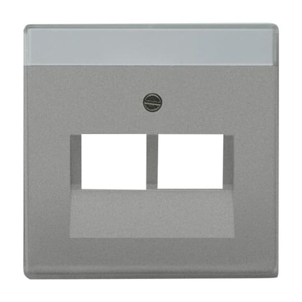 1766-803 CoverPlates (partly incl. Insert) Busch-axcent®, solo® grey metallic image 3