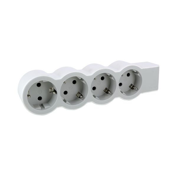 MOES STD SCH 4X2P+E WITHOUT CABLE WHITE/GREY image 6