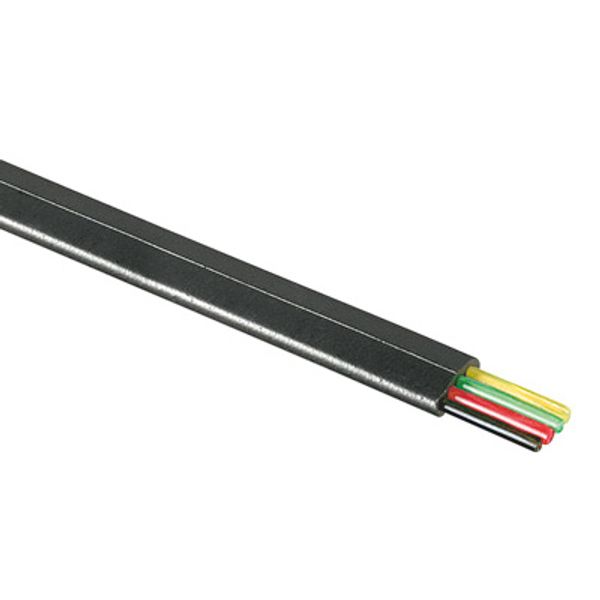 Flat cable, 4 wires, black for Telephony patchcords 100m image 1