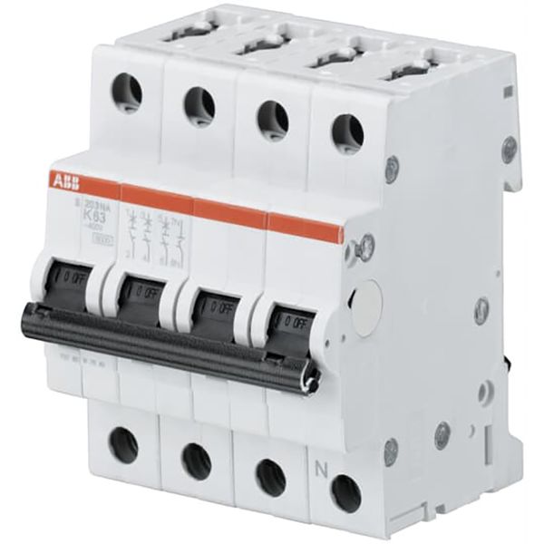 S203-K4NA Miniature Circuit Breaker - 3+NP - K - 4 A image 1