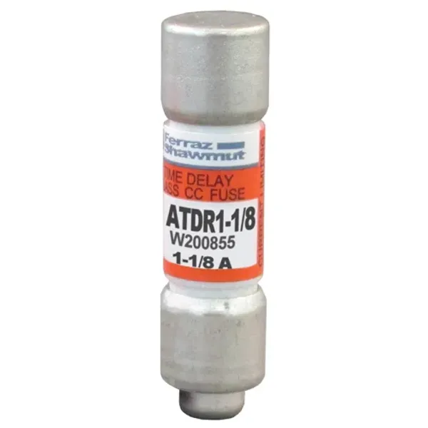 Fuse ATDR - Class CC - Time-Delay 600VAC 300VDC 1.125A Ferrule image 1