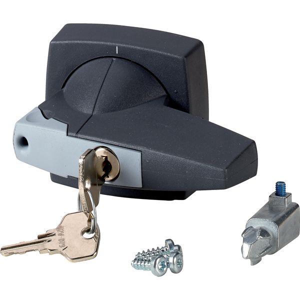 Rotary handle, 6mm, door installation, gray, cylinder lock image 3