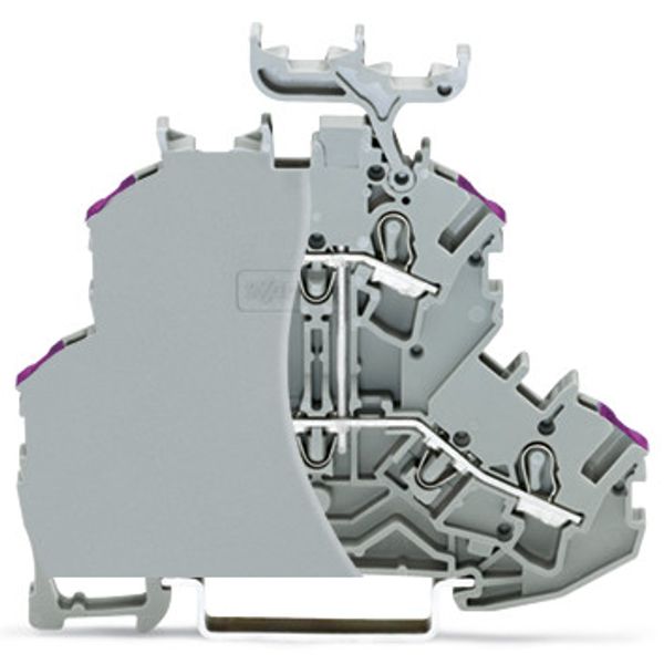 Double-deck terminal block 4-conductor through terminal block with end image 2