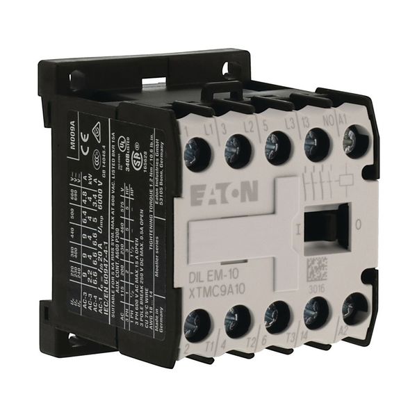 Contactor, 220 V 50 Hz, 240 V 60 Hz, 3 pole, 380 V 400 V, 4 kW, Contacts N/O = Normally open= 1 N/O, Screw terminals, AC operation image 10