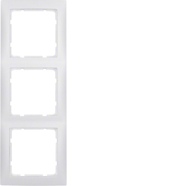 Frame 3gang, S.1, p. white, matt, plastic image 2