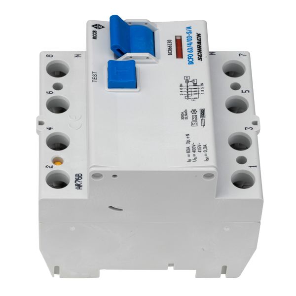 Residual current circuit breaker 63A, 4-p, 300mA, type S, A image 3