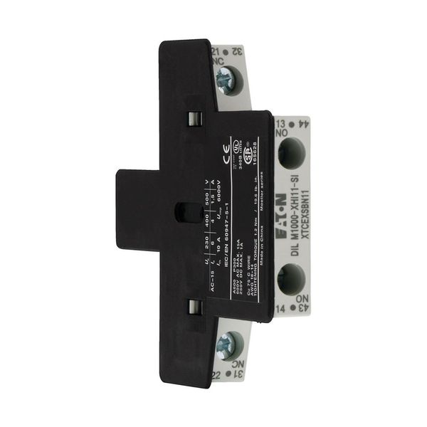 Auxiliary contact module, 2 pole, Ith= 10 A, 1 N/O, 1 NC, Side mounted, Screw terminals, DILM40 - DILM225A, -SI image 13