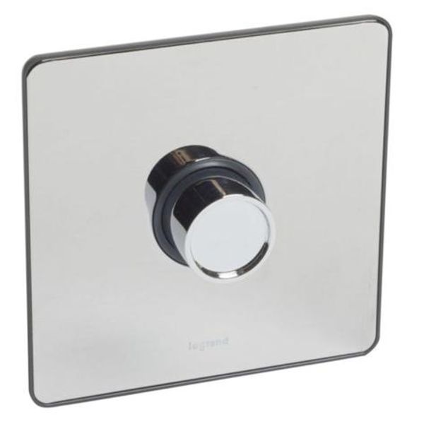 Synergy Sleek universal rotary dimmer (LED & Halogen) - 300W - Polished Stainless Steel image 1