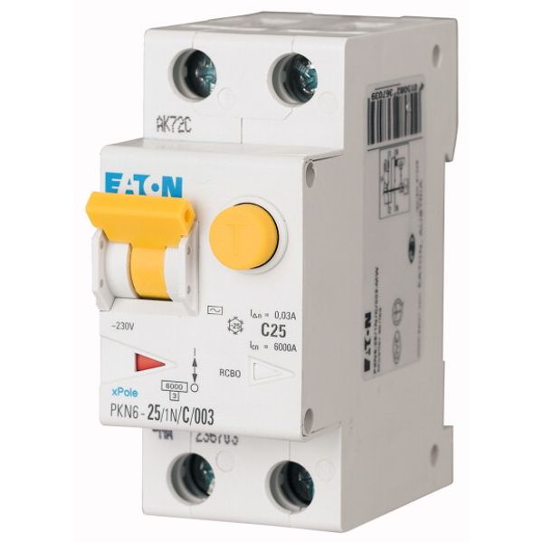 RCD/MCB combination, 13 A, 30 mA, MCB trip characteristic: B, 1p+N, RCD trip characteristic: A image 1