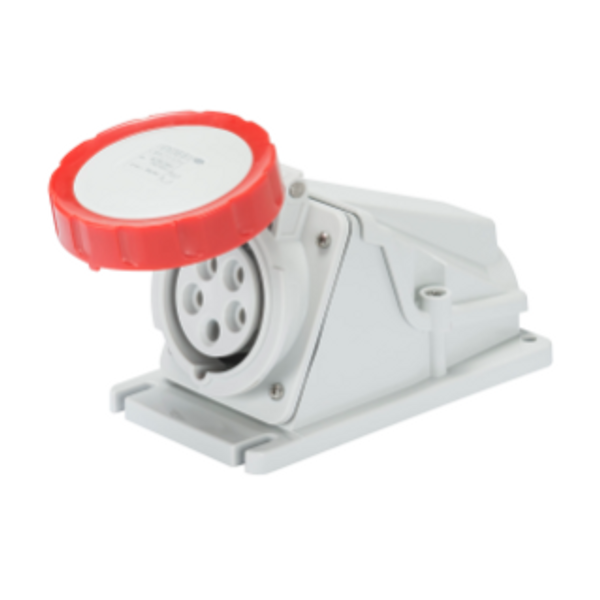 90° ANGLED SURFACE-MOUNTING SOCKET-OUTLET - IP67 - 3P+N+E 16A 380-415V 50/60HZ - RED - 6H - SCREW WIRING image 1