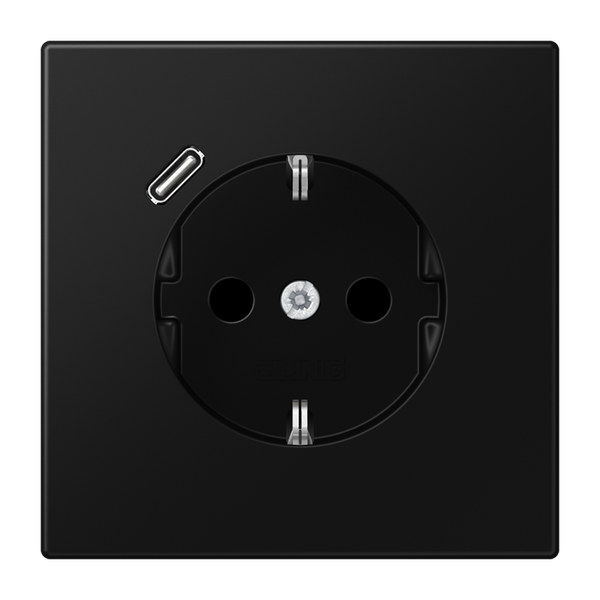 SCHUKO socket with USB type C LS1520-18CSWM image 1