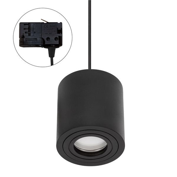 CHLOE GU10 SURFACE MOUNTED GU10 250V IP65 90x97mm BLACK round fixed TRACK image 2