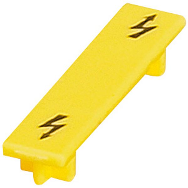 WARNING LABEL FOR 35MM² SCREW TERMINAL BLOCKS, YELLOW image 1