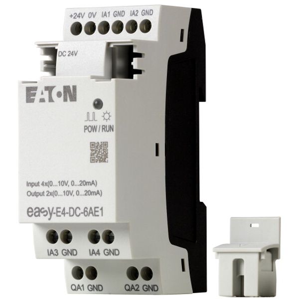 I/O expansion, For use with easyE4, 24 V DC, Inputs expansion (number) analog: 4, screw terminal image 2