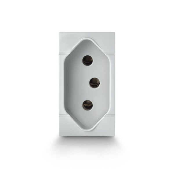 BRAZILIAN SOCKET 2P+E 10A - 250V GREY image 3