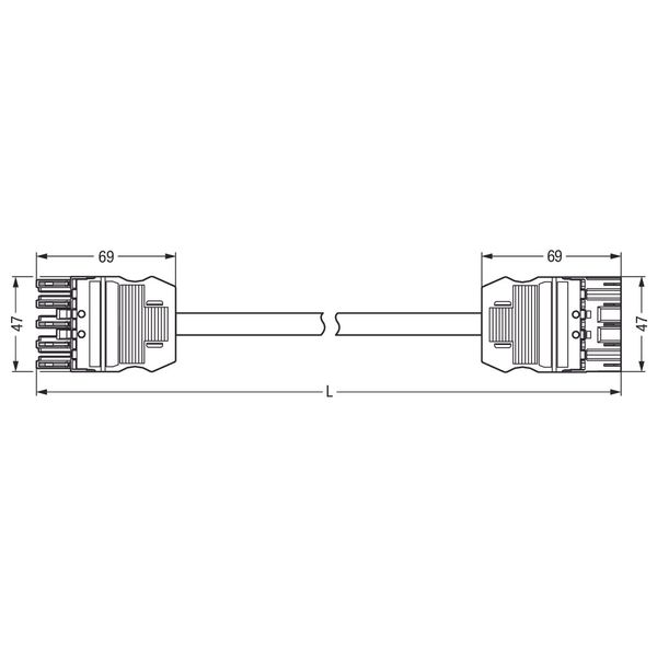 pre-assembled interconnecting cable;Eca;Socket/plug;white image 5