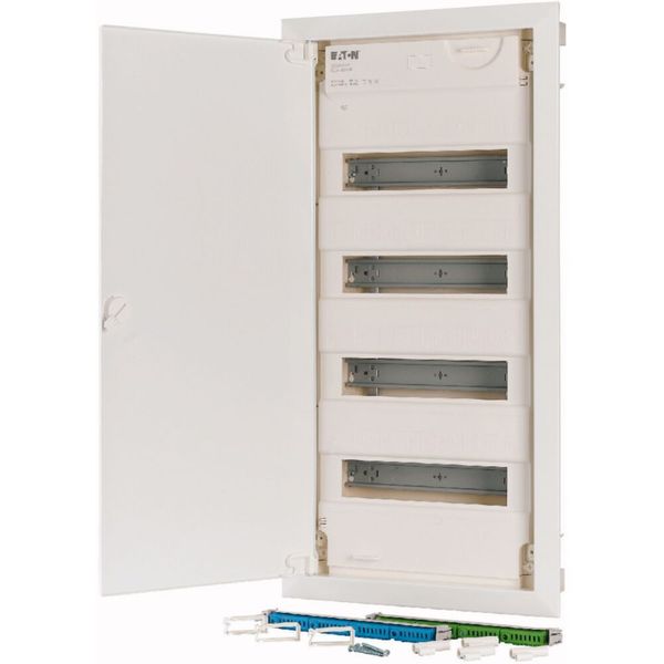 Hollow wall compact distribution board, 4-rows, flush sheet steel door image 9