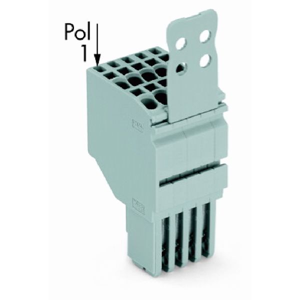 2-conductor female connector Push-in CAGE CLAMP® 1.5 mm² gray image 3