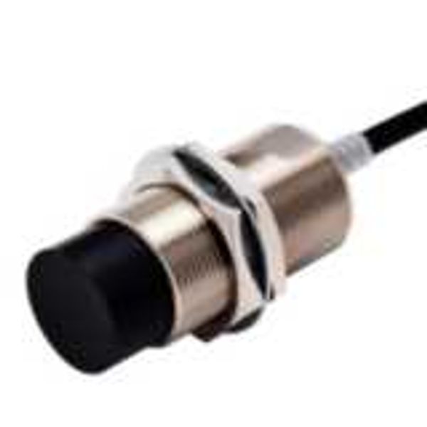 Proximity sensor, inductive, nickel-brass, long body, M30, unshielded, image 1