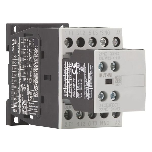Contactor, 380 V 400 V 5.5 kW, 2 N/O, 1 NC, 24 V DC, DC operation, Screw terminals image 13