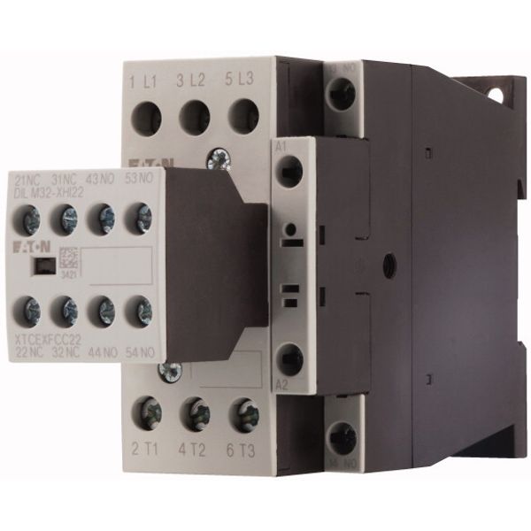 Contactor, 380 V 400 V 7.5 kW, 3 N/O, 2 NC, 230 V 50/60 Hz, AC operation, Screw terminals image 3