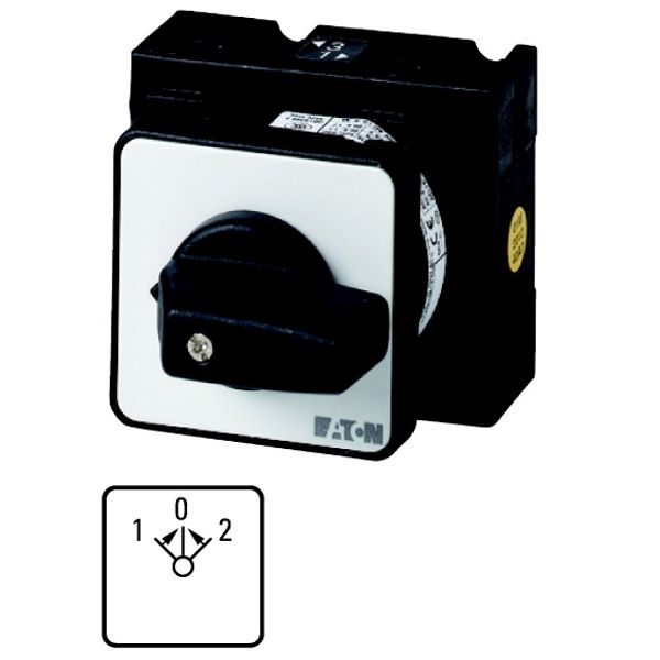 Changeoverswitches, T3, 32 A, flush mounting, 1 contact unit(s), Contacts: 2, 45 °, momentary, With 0 (Off) position, with spring-return from both dir image 1