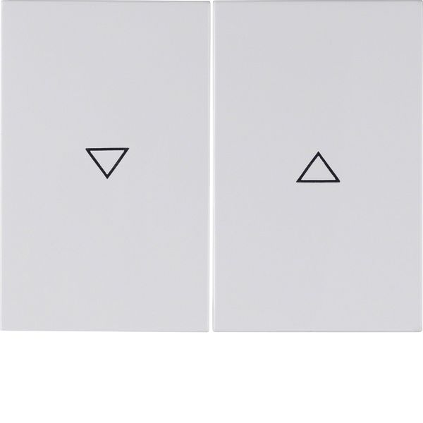 Rocker 2gang imprinted arrow symbol, K.1, p. white glossy image 3