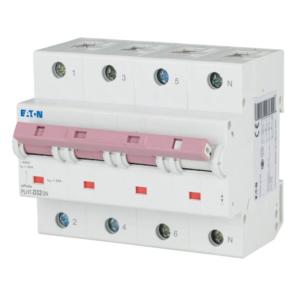 Miniature circuit breaker (MCB), 32A, 3Np, D-Char, AC image 4
