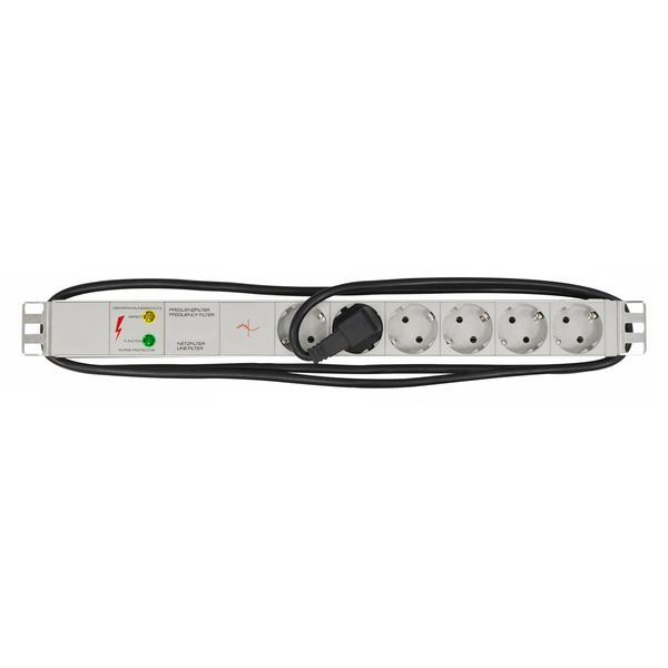 19" PDU, 6xSchuko with overvoltage protection, line- and image 1