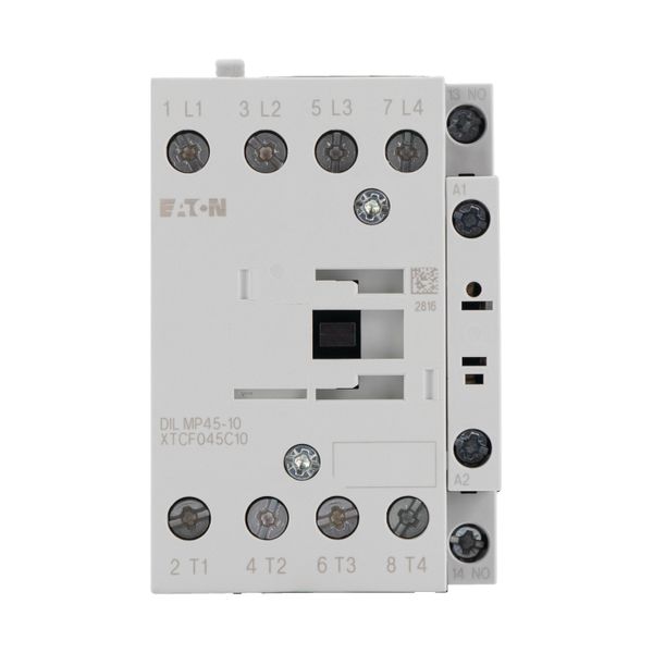 Contactor, 4 pole, AC operation, AC-1: 45 A, 1 N/O, 110 V 50 Hz, 120 V 60 Hz, Screw terminals image 8