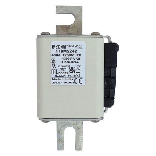 Fuse-link, high speed, 400 A, AC 1250 V, size 2, 61 x 77 x 138 mm, aR, DIN, IEC, single indicator image 23