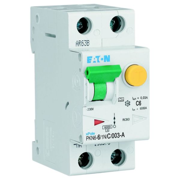 RCD/MCB combination, 6 A, 30 mA, MCB trip characteristic: C, 1p+N, RCD trip characteristic: A image 21