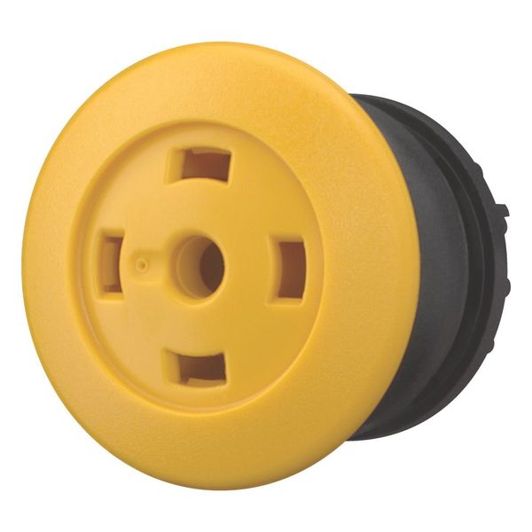 Mushroom actuator, RMQ-Titan, Mushroom, momentary, Mushroom yellow, Without button plate, Bezel: black image 4