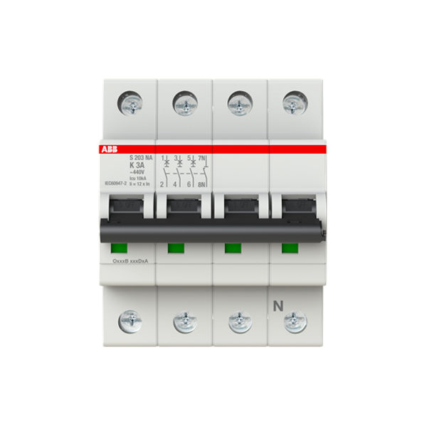 S203-Z3NA Miniature Circuit Breaker - 3+NP - Z - 3 A image 3