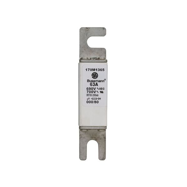 Fuse-link, high speed, 63 A, AC 690 V, DIN 000, 21 x 40 x 100 mm, gR, DIN, IEC, single indicator image 11