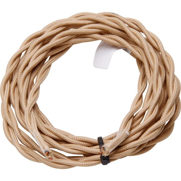 Textile cable H05V-K2x0,75mm²,2m,beige image 1