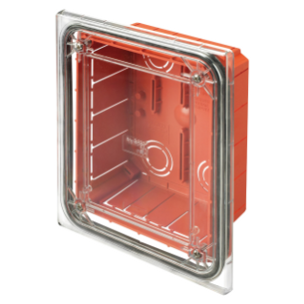 MODULAR JUNCTION AND CONNECTION BOX - FLUSH-MOUNTING - WATERTIGHT - DIMENSIONS 138X169X70 - WITH TRANSPARENT SHOCKPROOF LID - IP55 image 1