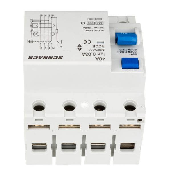 Residual Current Circuit Breaker 10kA, 40A, 4-pole, 30mA, B image 5